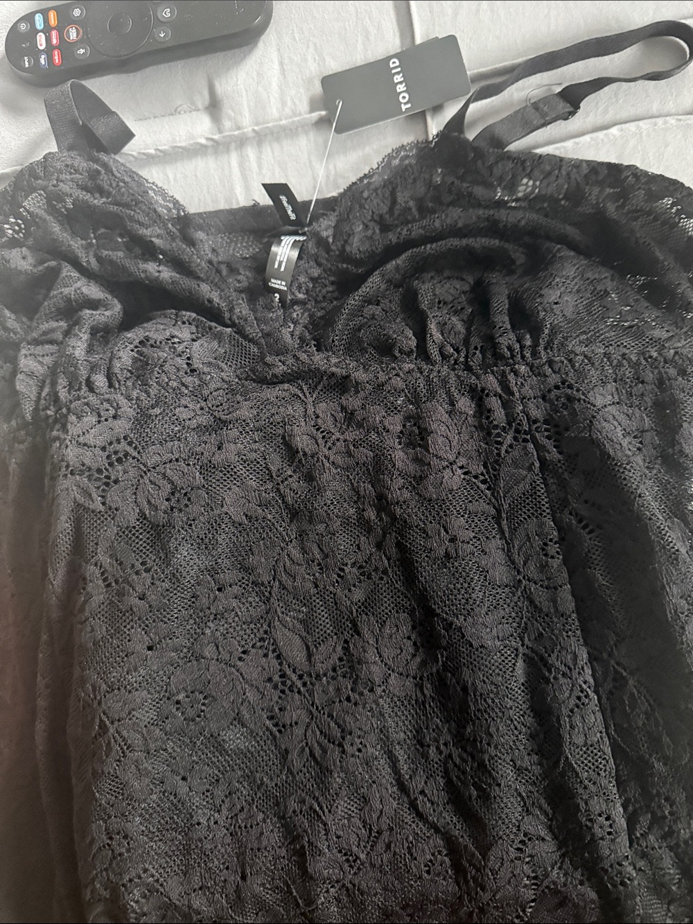 torrid Black Floral Lace Cami Top